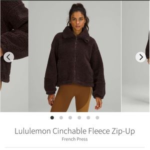 Lululemon Cinchable Fleece Zip-Up French Press